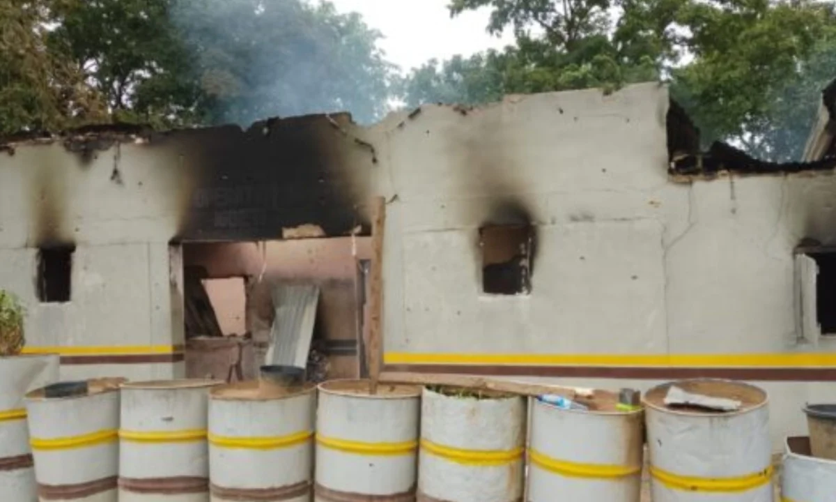 Suspected bandits attack security base, cart away properties in Oyo [PHOTOS] 